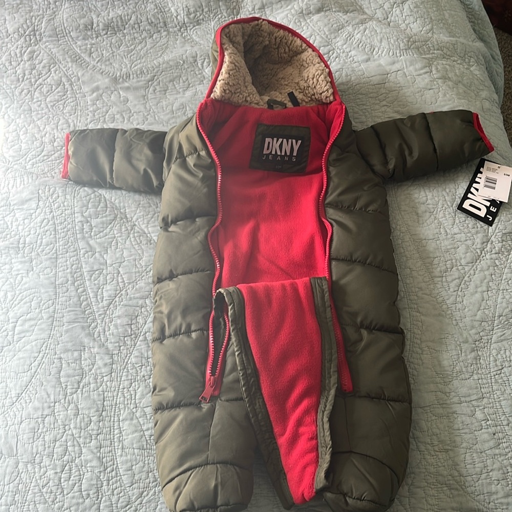 DKNY infant snowsuit.